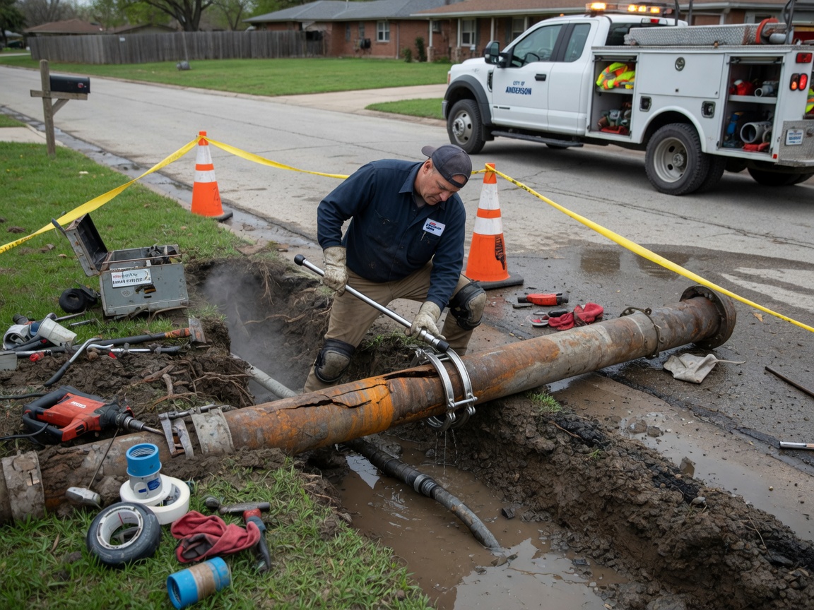 Broken Water Pipe Repair in Anderson, SC