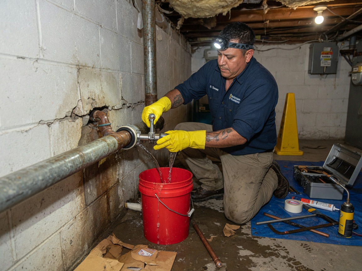 Burst Pipe Repair in Huntington Hills